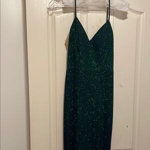 Elegant Green Glitter Dress